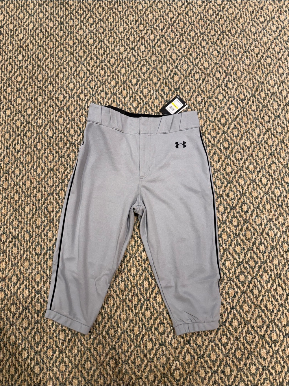 Under Armour Gray Men's Athletic Baseball Pants with Black Trim